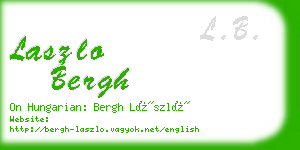 laszlo bergh business card